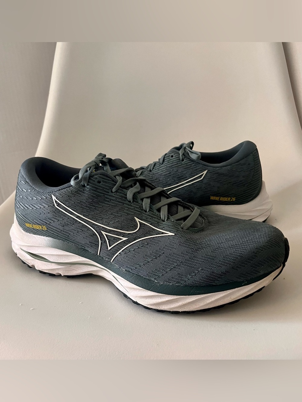 Mizuno Wave Rider 26 Blue Gray Running Shoes Men's Size 9